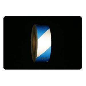 Светоотражающая бело-синяя лента 0,05х45м