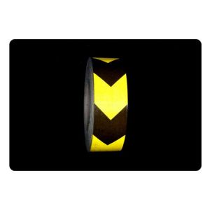 Светоотражающая желто-черная лента 0,05х45м