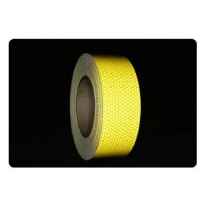 Светоотражающая желтая сотовая лента 0,05х50м