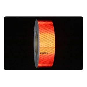 Светоотражающая красная сотовая лента 0,05х50м