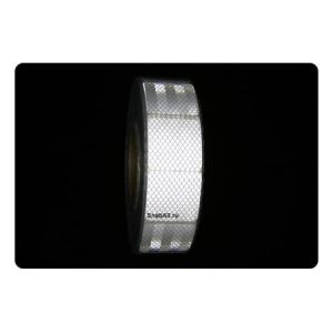 Белая сегментированная светоотражающая лента